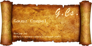 Gausz Csepel névjegykártya